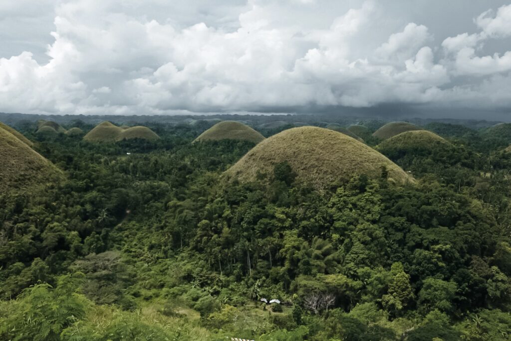 Chocolate Hills on Bohol on the Philippines