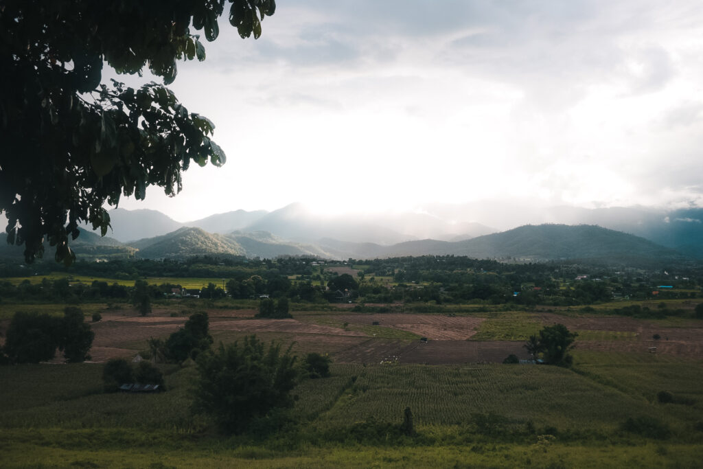 View over Pai in Thailand